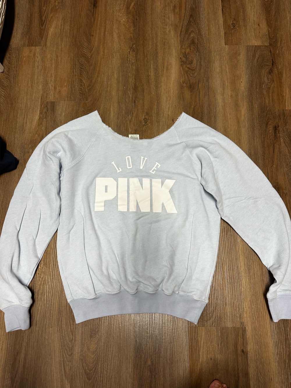Victoria's Secret PINK Pale Blue 'LOVE PINK' Kids Sweatshirt
